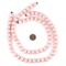 The Bead Chest Natural 12mm Wooden Beads in Pink for Jewelry Making – Round Loose Wood Spacer Beads I Approximately 35 Beads